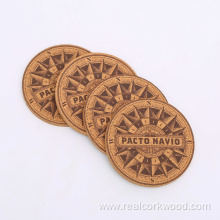 Custom Printing Round Natural Wholesale Cork Coasters